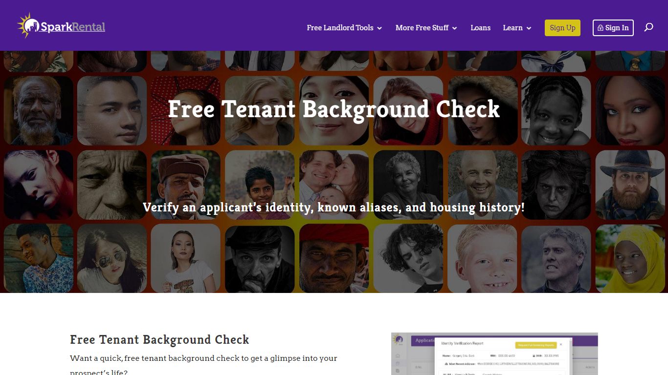 Free Tenant Background Check - SparkRental